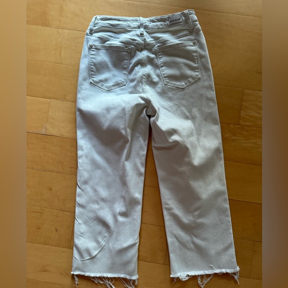 Judy Blue White Button Fly Non-distressed Frayed Hem Jean - Picture 6 of 7